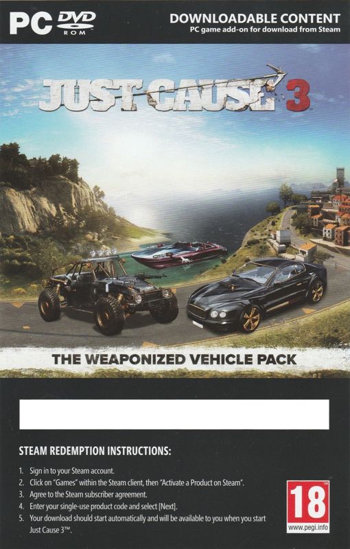 Other for Just Cause 3 (Collector's Edition) (Windows): DLC Flyer - Front