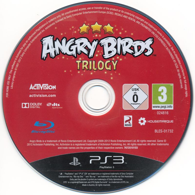 Angry Birds Trilogy cover or packaging material - MobyGames