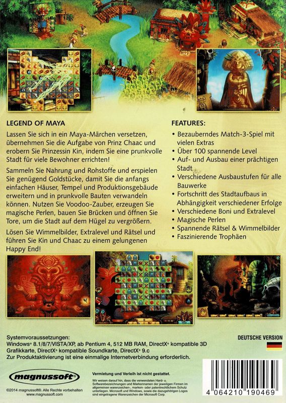 Back Cover for The Legend of Maya (Windows) (Re-release)