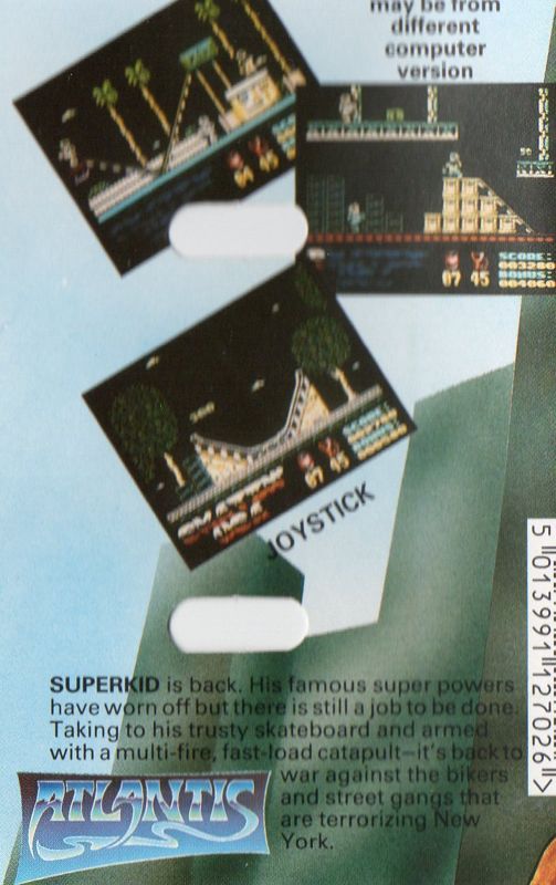 Back Cover for Skatin' USA (Commodore 64)
