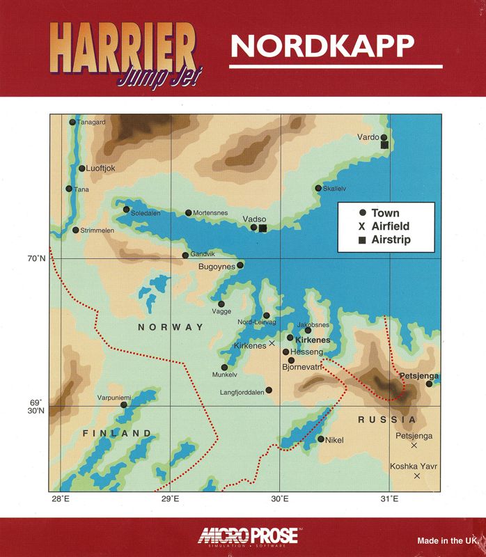 Map for Jump Jet (DOS): Nordkapp