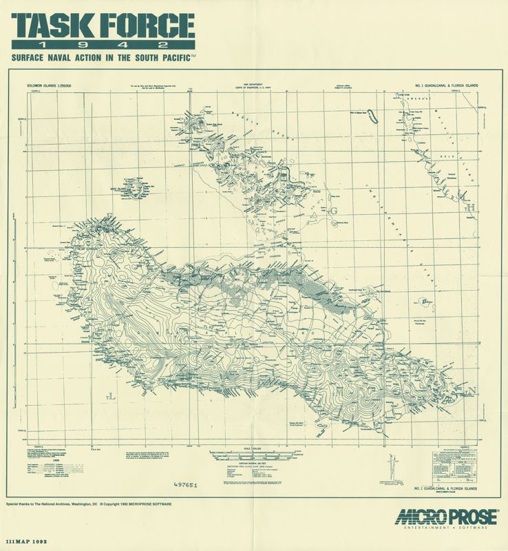 Map for Task Force 1942 (DOS)