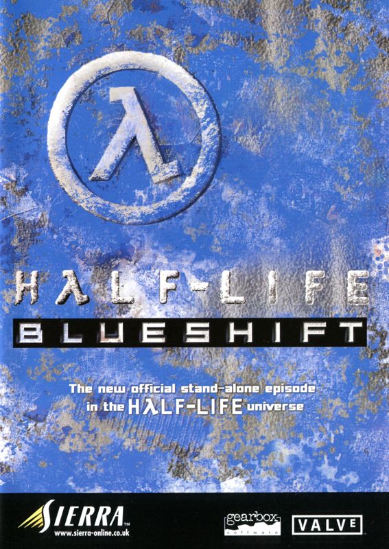 Manual for Half-Life: Blue Shift (Windows): Front