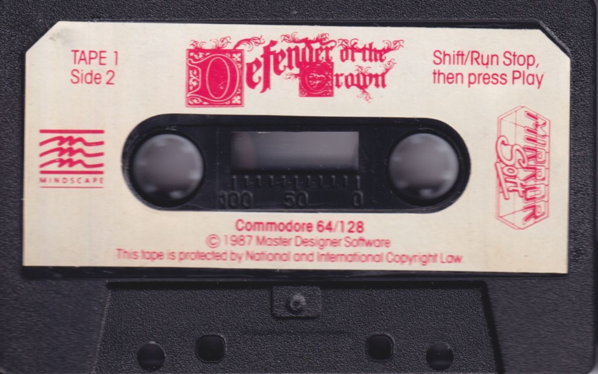 Media for Defender of the Crown (Commodore 64): Tape 1 Side 2