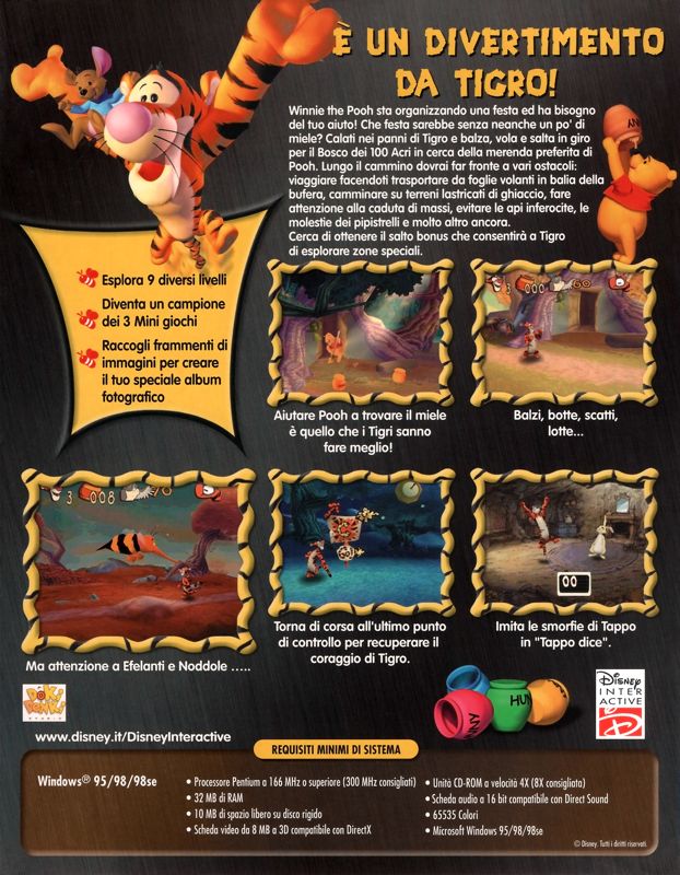 Back Cover for Tigger's Honey Hunt (Windows)