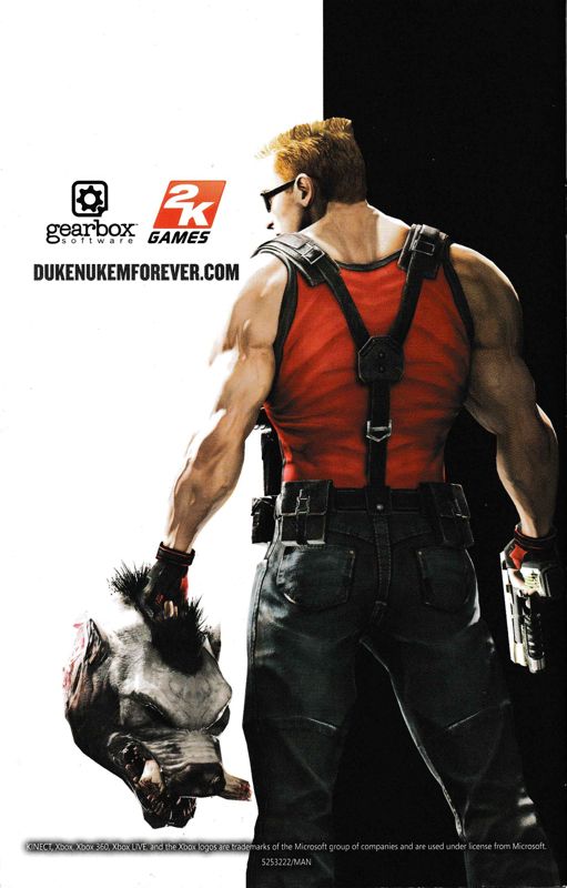 Manual for Duke Nukem Forever (Xbox 360): Back