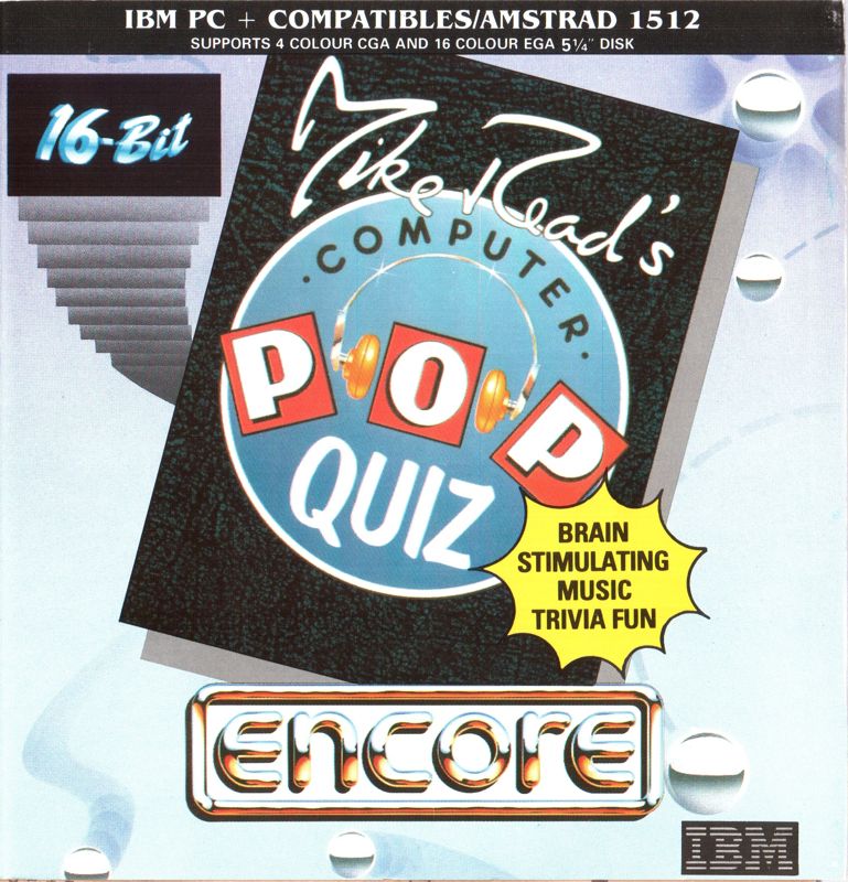 Front Cover for Mike Read's Computer Pop Quiz (DOS) (Encore budget release)