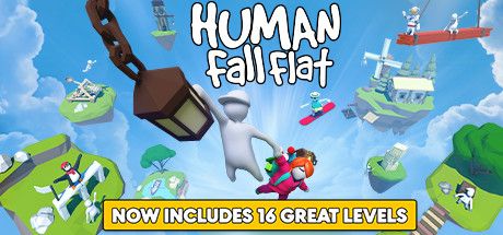 Front Cover for Human: Fall Flat (Macintosh and Windows) (Steam release; after Linux support was discontinued): Now includes 16 great levels