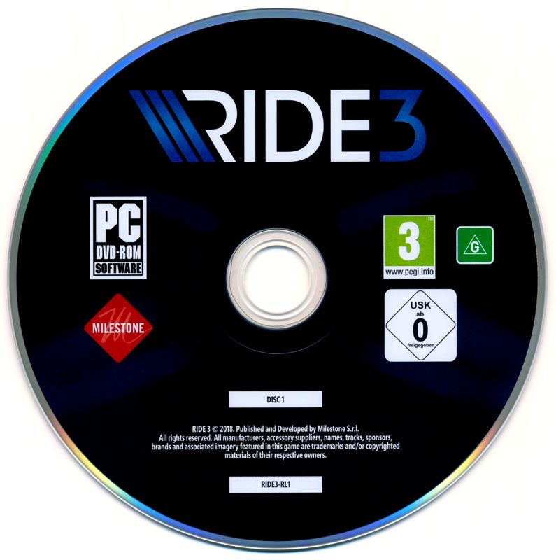 Media for Ride 3 (Windows): Disc 1