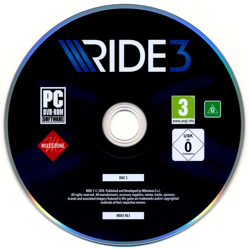 Media for Ride 3 (Windows): Disc 3