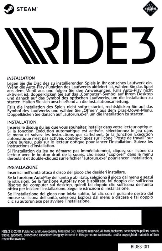 Other for Ride 3 (Windows): DLC Code