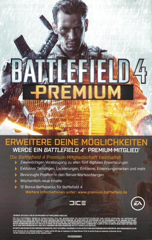 Other for Battlefield 4 (Windows): DLC Card - Back