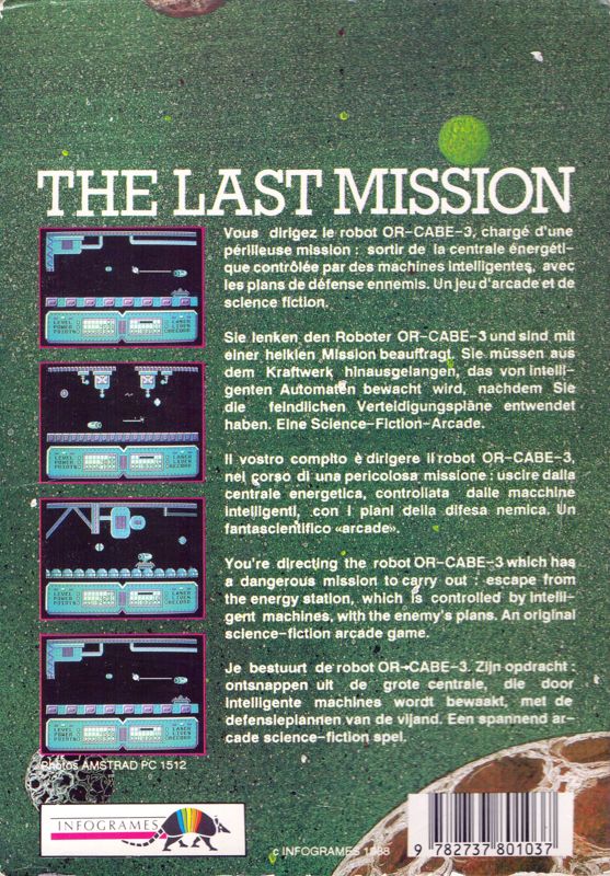 Back Cover for The Last Mission (PC Booter)