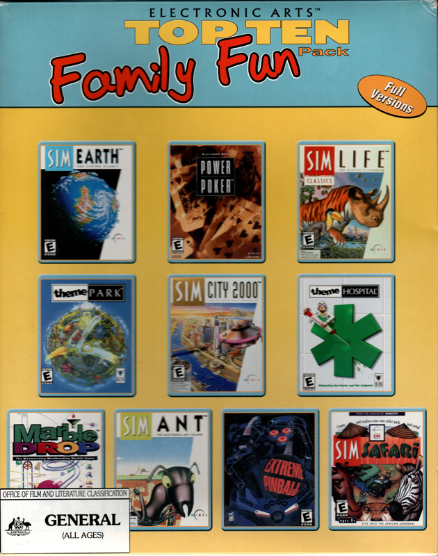 Front Cover for Electronic Arts Top Ten Family Fun Pack (Windows)
