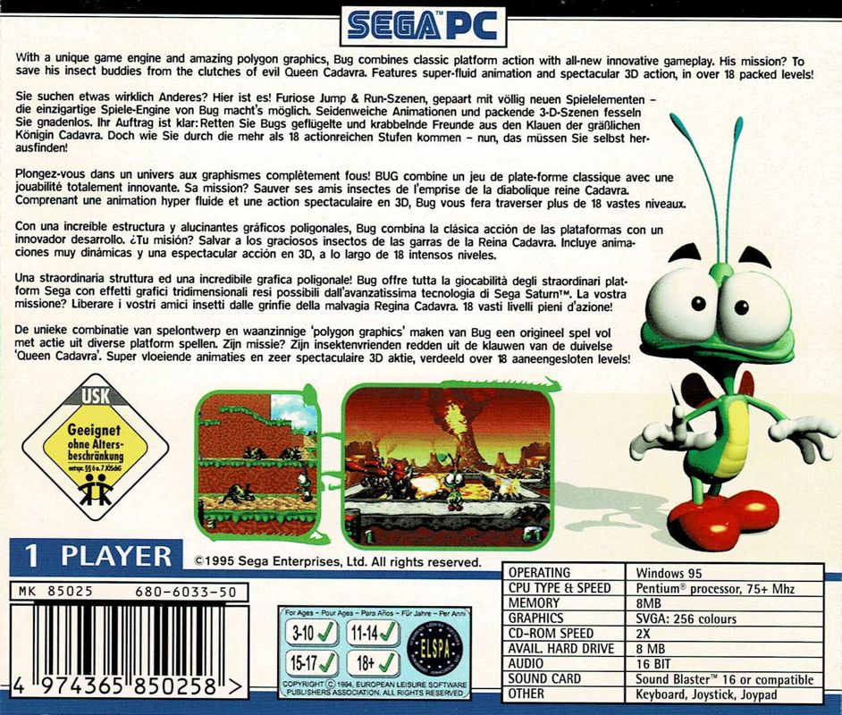 Back Cover for Bug! (Windows)