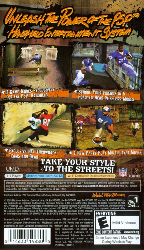Back Cover for NFL Street 2 (PSP)