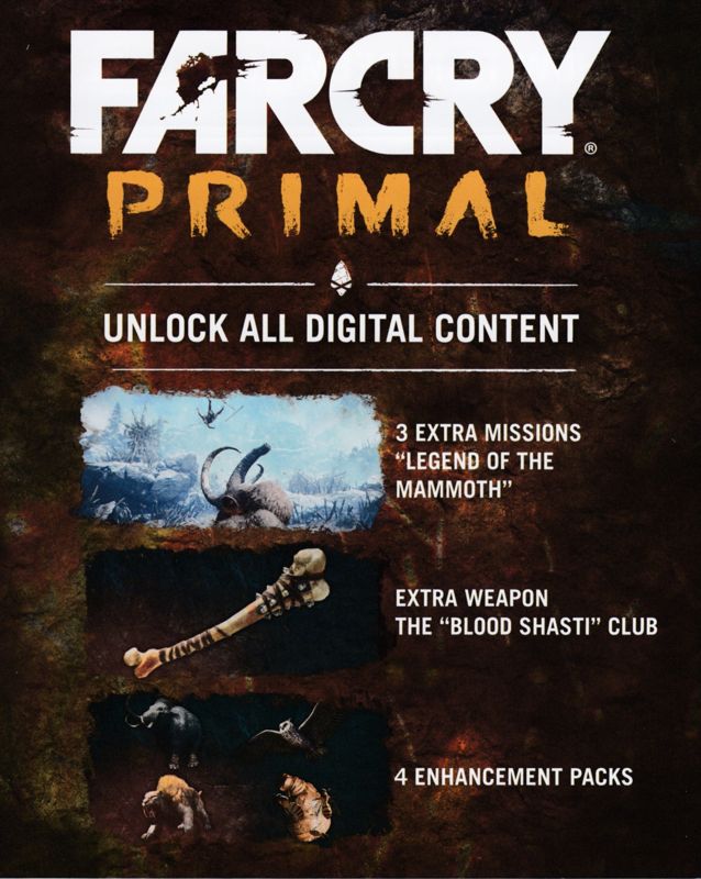 Other for Far Cry: Primal (Collector's Edition) (PlayStation 4): DLC Code - Front