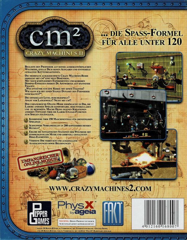 Back Cover for Crazy Machines 2 (Windows)