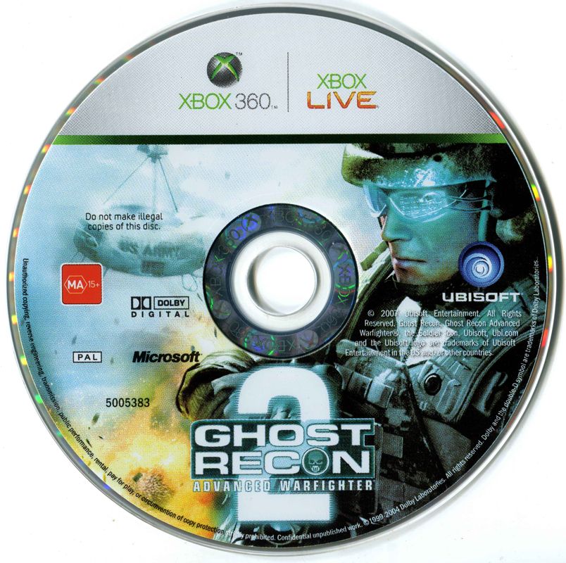 Media for Tom Clancy's Ghost Recon: Advanced Warfighter 2 - Legacy Edition (Xbox 360): Disc 1