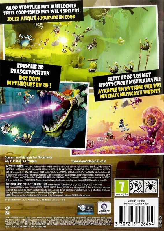 Rayman Legends cover or packaging material - MobyGames