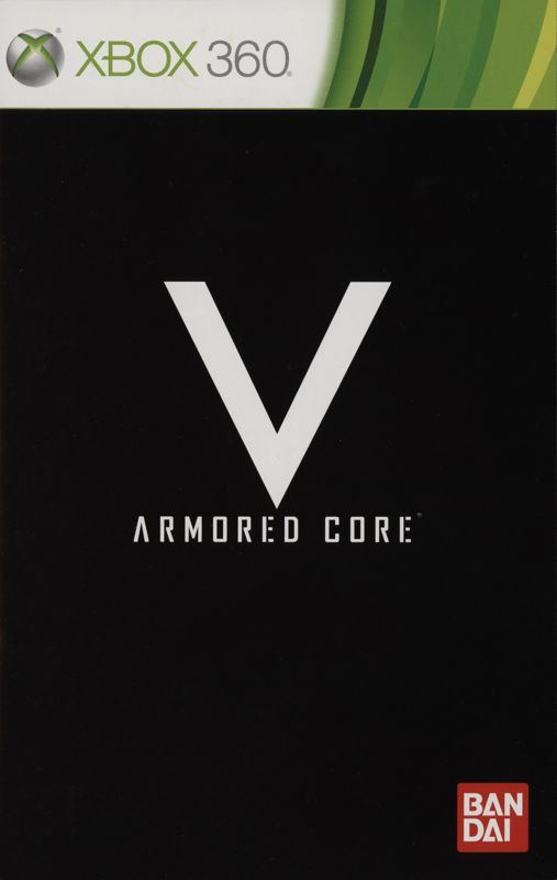 Manual for Armored Core V (Xbox 360): Front