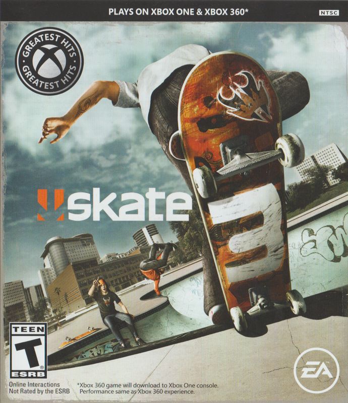 Front Cover for skate 3 (Xbox 360) (Xbox One Backwards Compatible re-release)