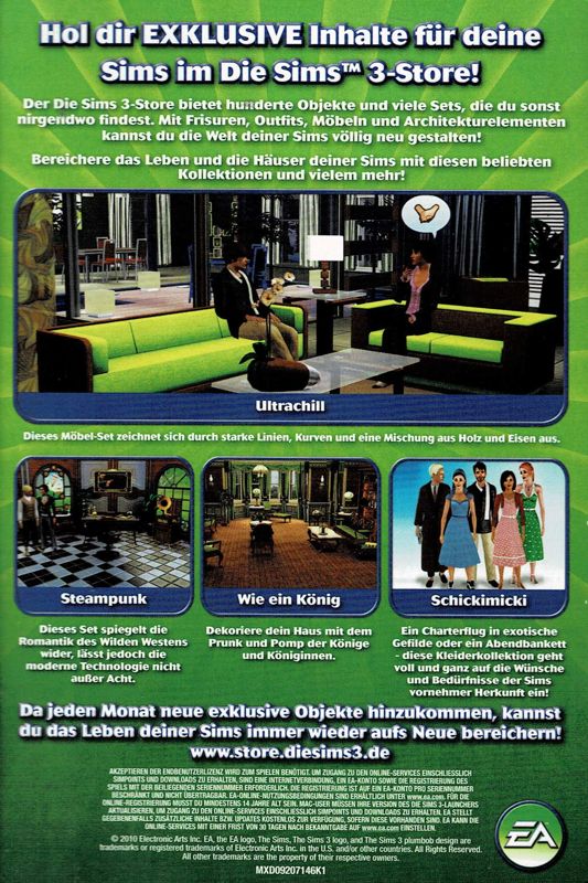 Advertisement for The Sims 3: High-End Loft Stuff (Macintosh and Windows)