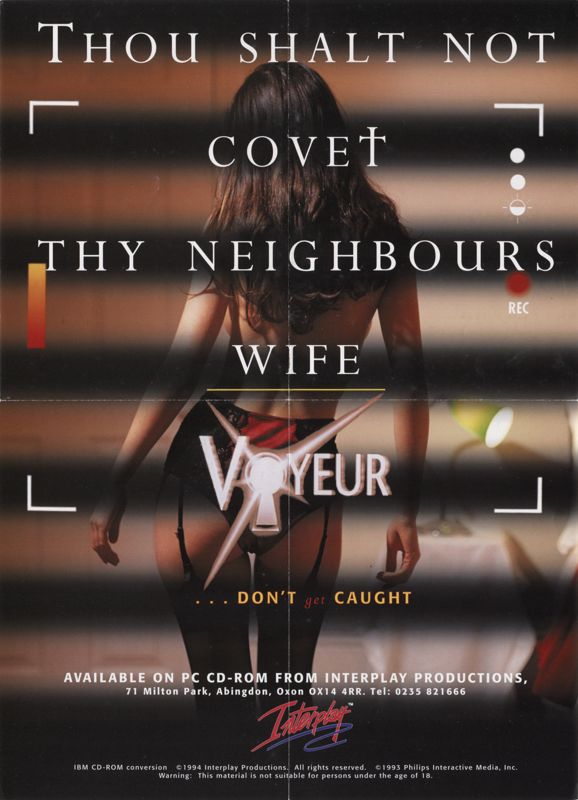 Extras for Voyeur (DOS): Poster