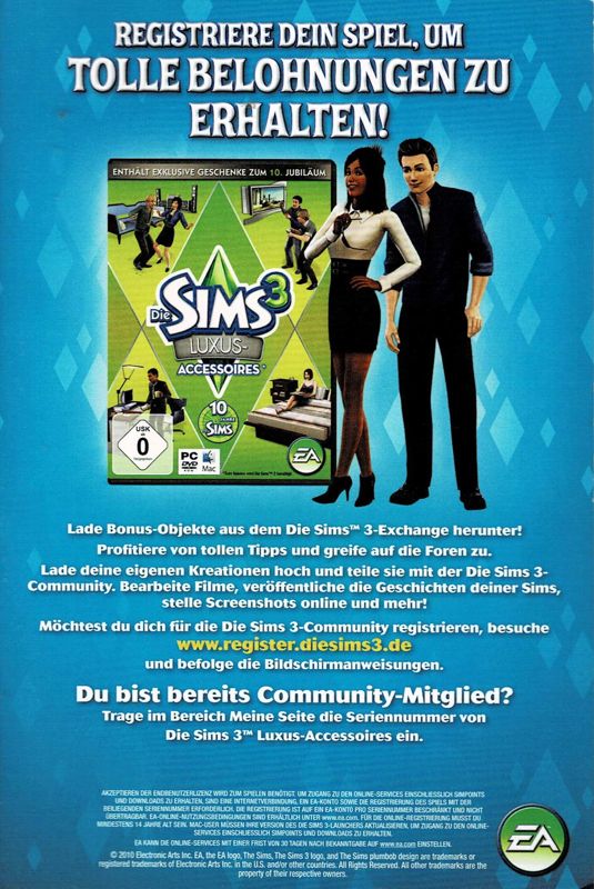 Advertisement for The Sims 3: High-End Loft Stuff (Macintosh and Windows)