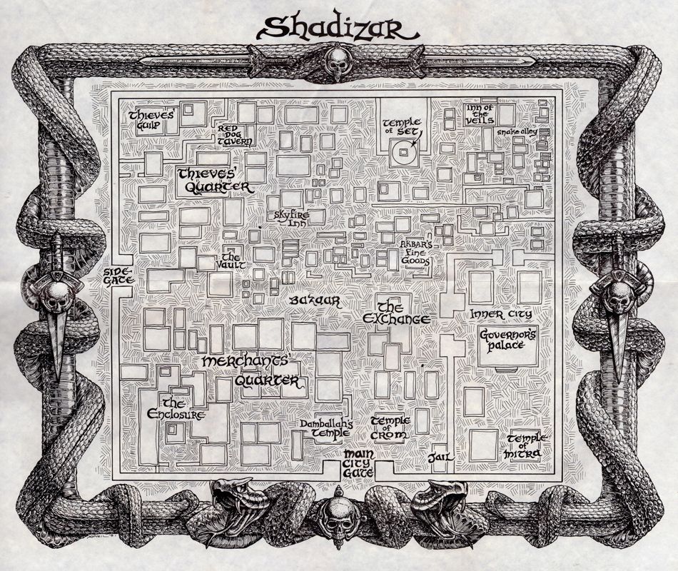 Map for Conan: The Cimmerian (DOS) (3.5" and 5.25" disk version)