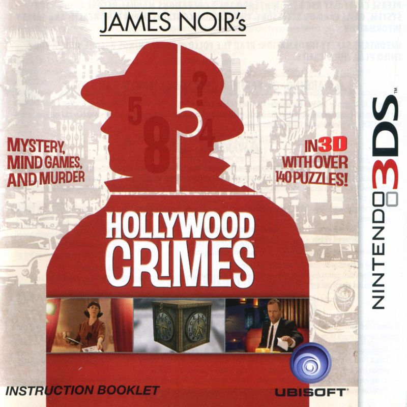 Manual for James Noir's Hollywood Crimes (Nintendo 3DS): Front