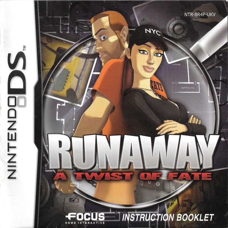 Manual for Runaway: A Twist of Fate (Nintendo DS): Front