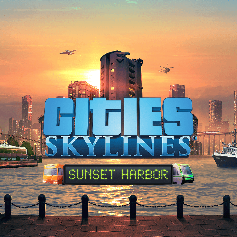 Front Cover for Cities: Skylines - Sunset Harbor (PlayStation 4) (download release)