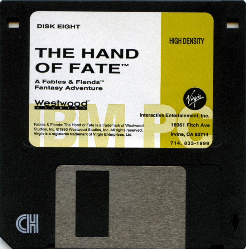 Media for Fables & Fiends: Hand of Fate (DOS) (Floppy version): Disk 8