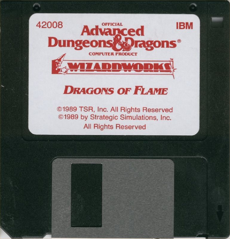 Media for Advanced Dungeons & Dragons: Heroes of the Lance / Dragons of Flame / Hillsfar (DOS): Dragons of Flame disk