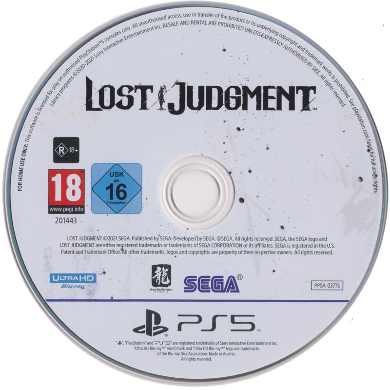 Media for Lost Judgment (PlayStation 5)