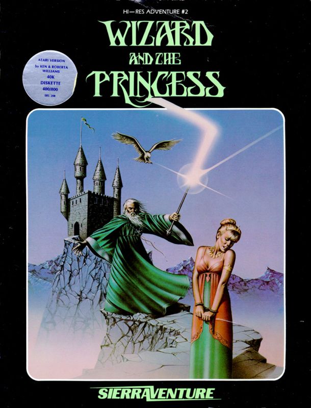 Front Cover for Hi-Res Adventure #2: The Wizard and the Princess (Atari 8-bit) (5.25" Floppy Disk release.)