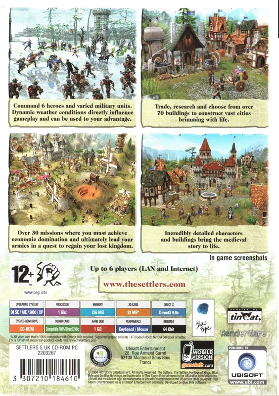 Back Cover for Heritage of Kings: The Settlers (Windows)