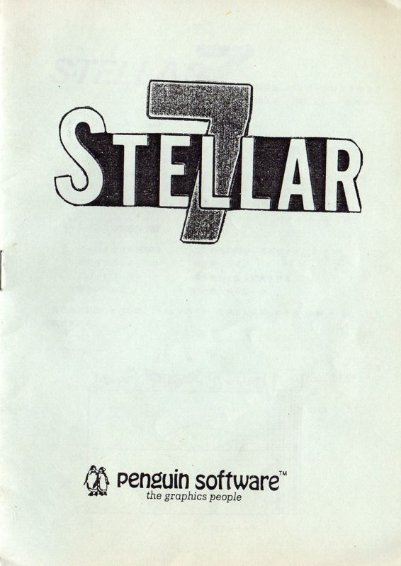 Manual for Stellar 7 (Apple II and Commodore 64): Front
