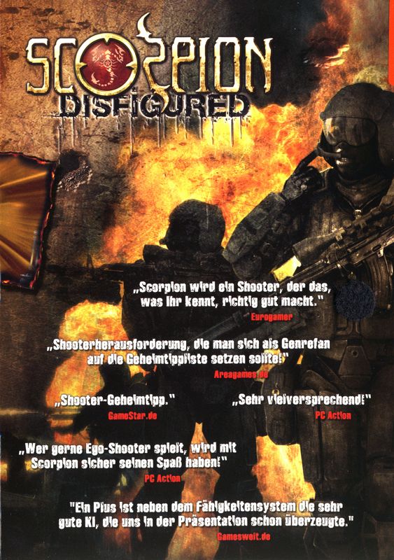 Inside Cover for Scorpion: Disfigured (Windows): Right Flap