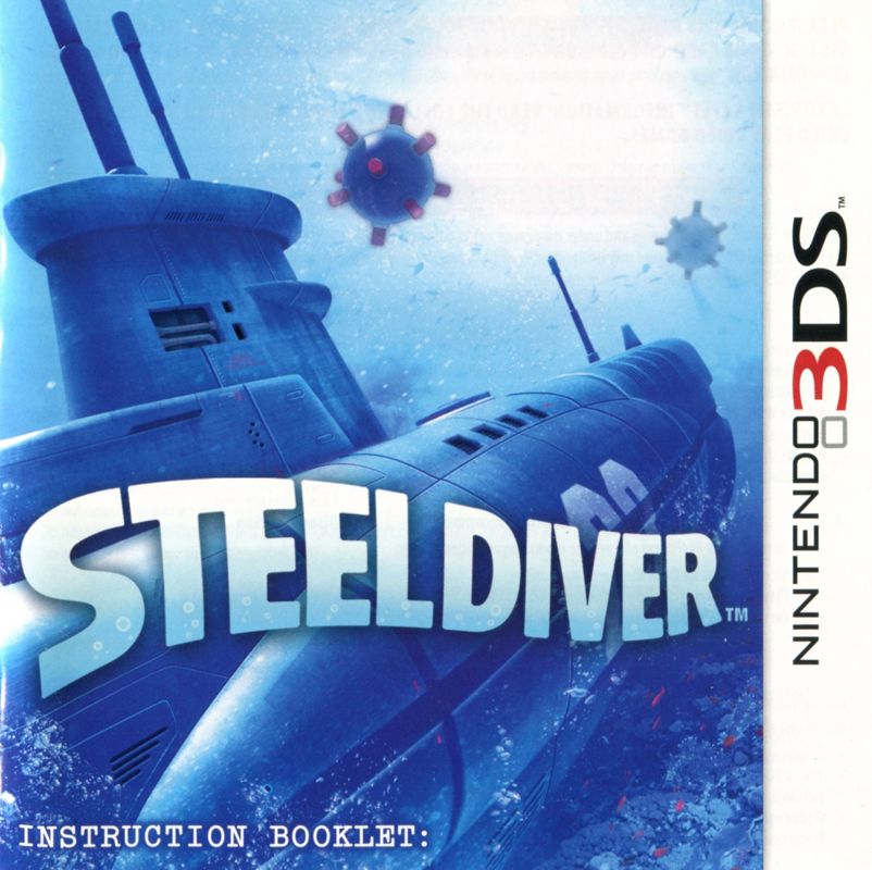 Manual for Steel Diver (Nintendo 3DS): Front