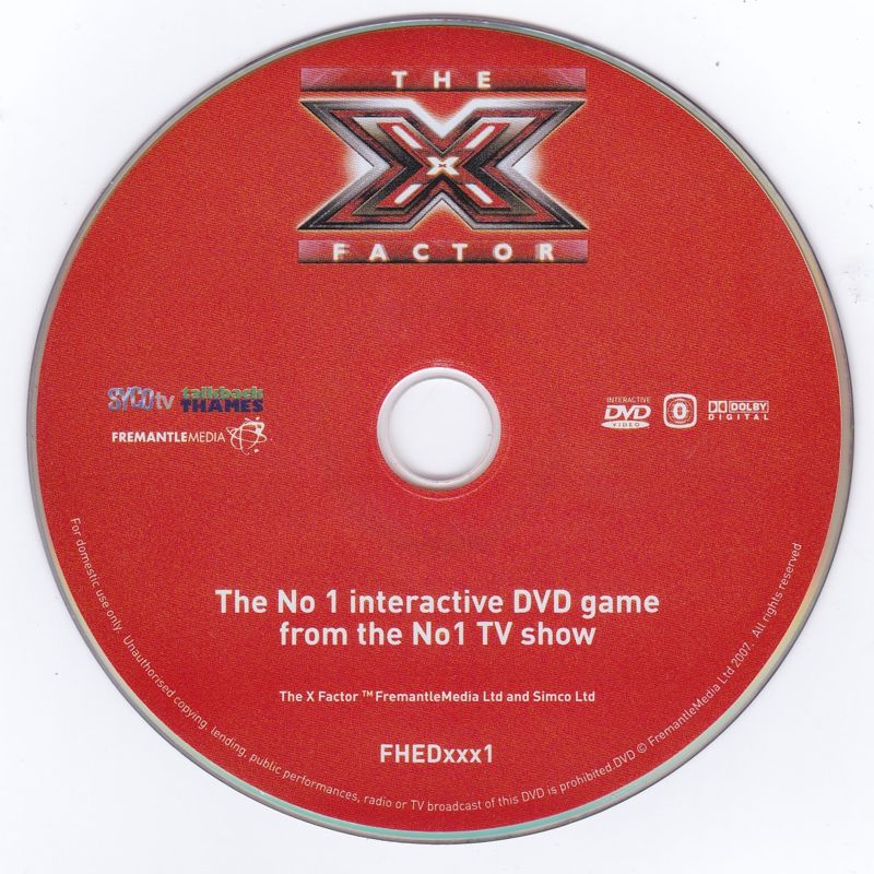 Media for The X Factor: Interactive TV Game (DVD Player)