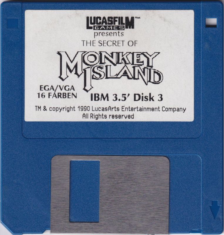 Media for The Secret of Monkey Island (DOS) (3,5" EGA Version): Disk 3