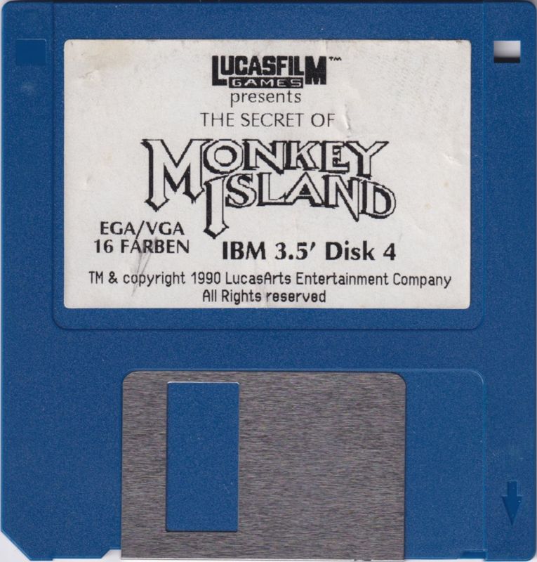 Media for The Secret of Monkey Island (DOS) (3,5" EGA Version): Disk 4