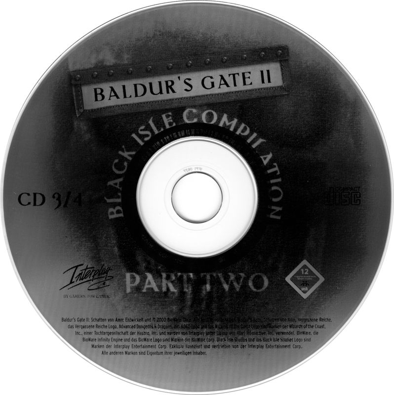 Media for Black Isle Compilation Part Two (Windows): Baldur's Gate II - Disc 3