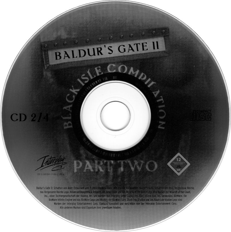 Media for Black Isle Compilation Part Two (Windows): Baldur's Gate II - Disc 2