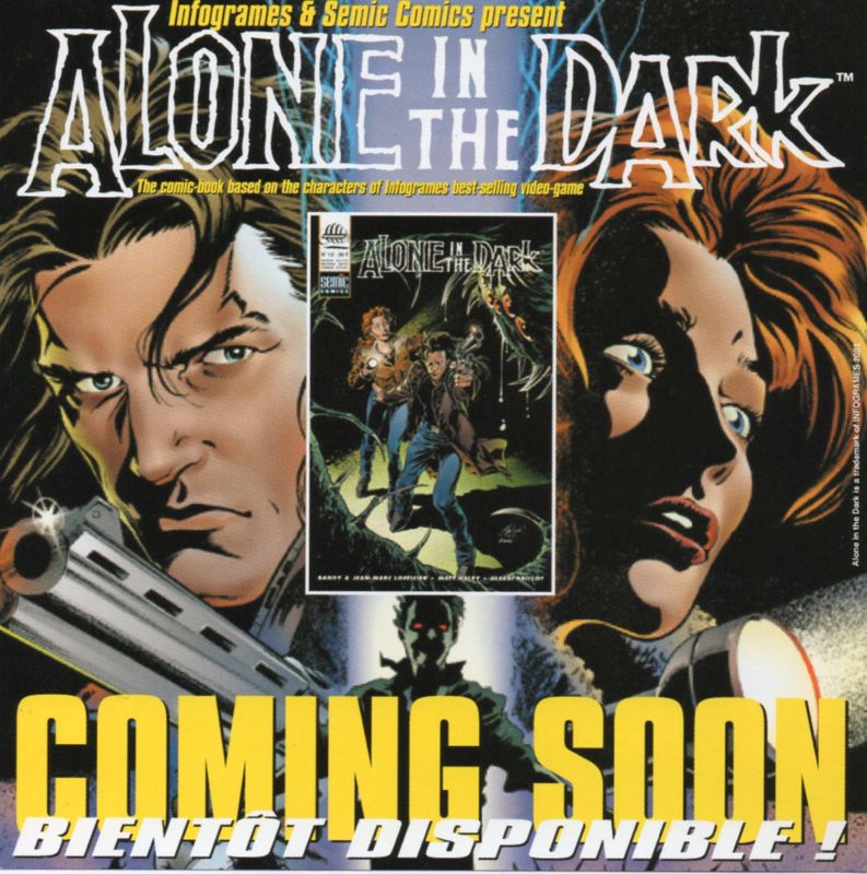 Advertisement for Alone in the Dark: The New Nightmare (PlayStation): Alone in the Dark flyer - Front