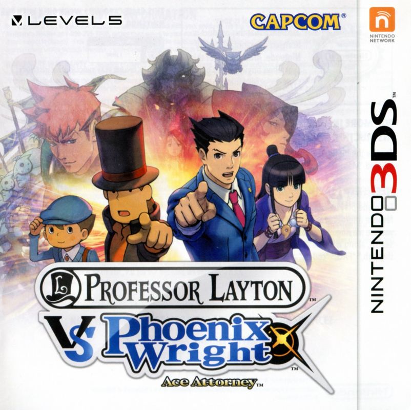Manual for Professor Layton VS Phoenix Wright: Ace Attorney (Nintendo 3DS): Front