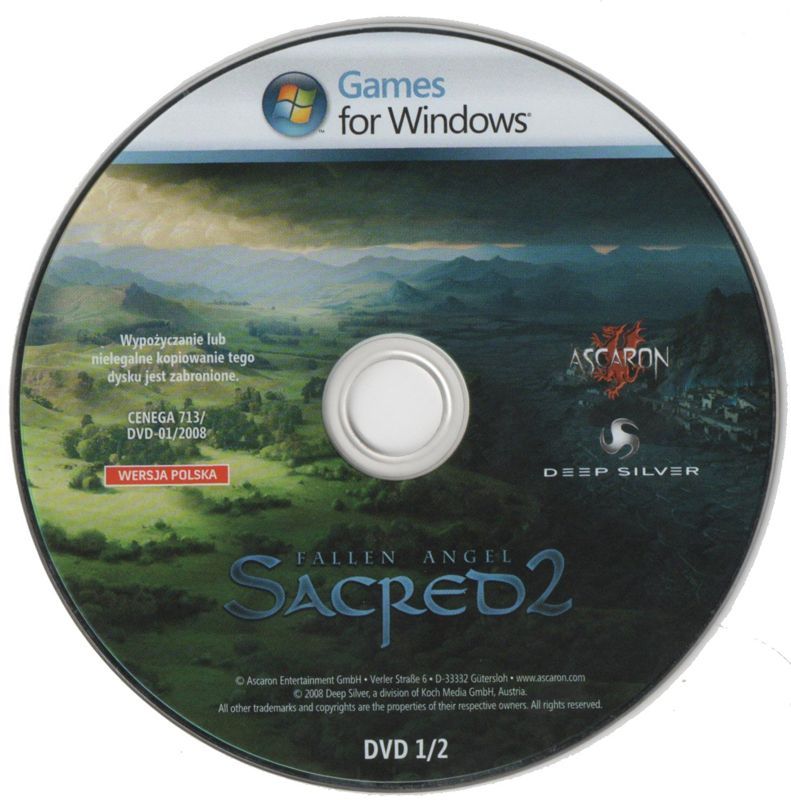 Media for Sacred 2: Fallen Angel (Premium Games) (Windows) (Premium Games release): Disc 1