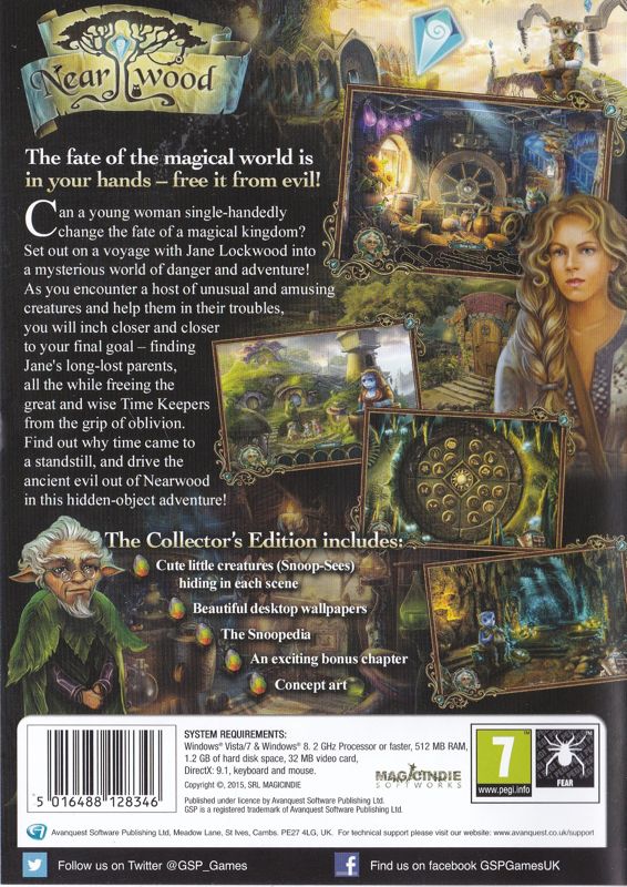 Back Cover for Nearwood (Collector's Edition) (Windows) (GSP release)